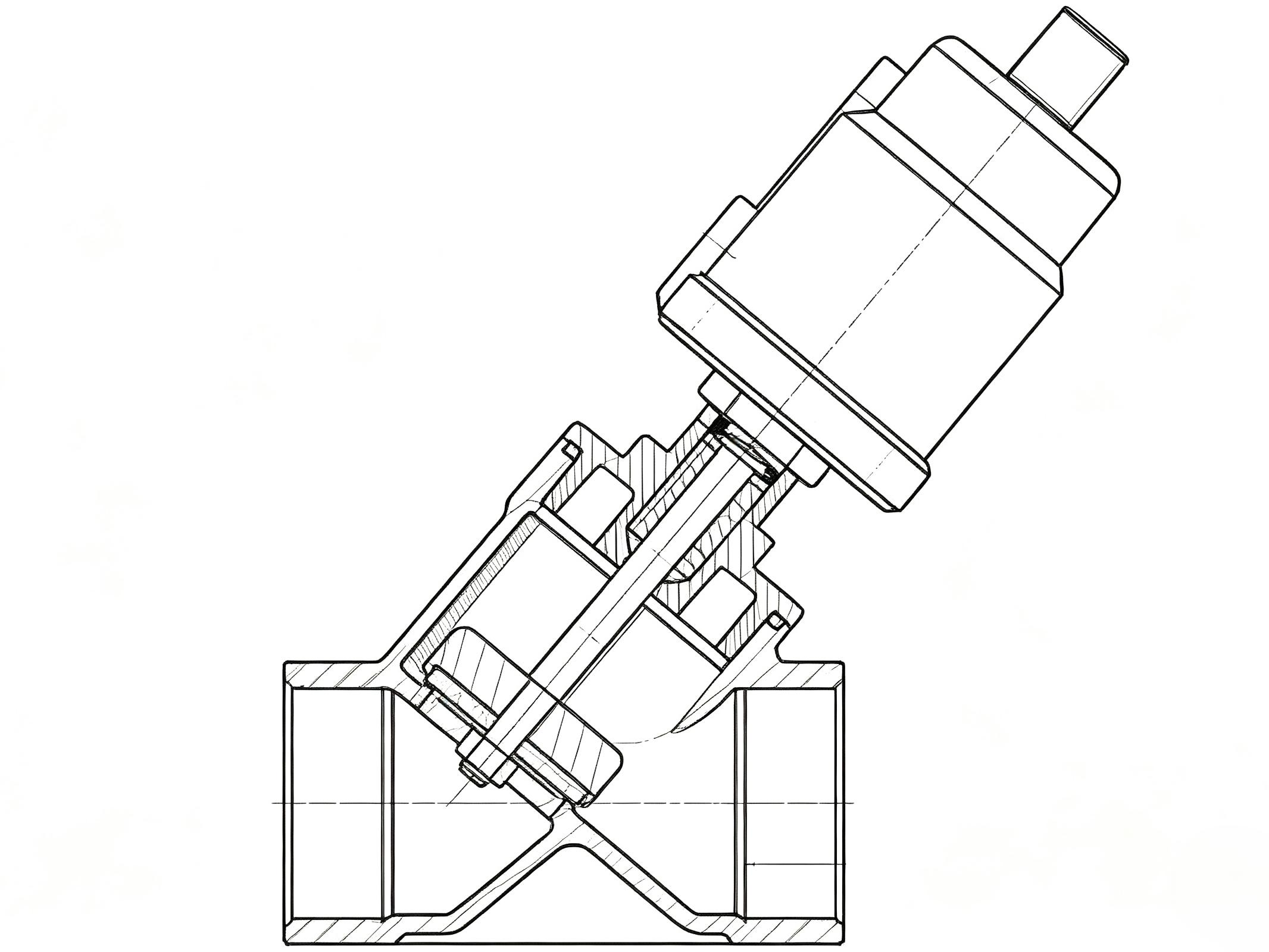 Stainless Steel Pneumatic Valve Structure Diagram