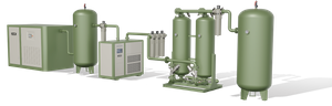 KSTK Industrial Air Treatment System Including Compressor, Air Receivers, Dryers, Filters, and Piping.png