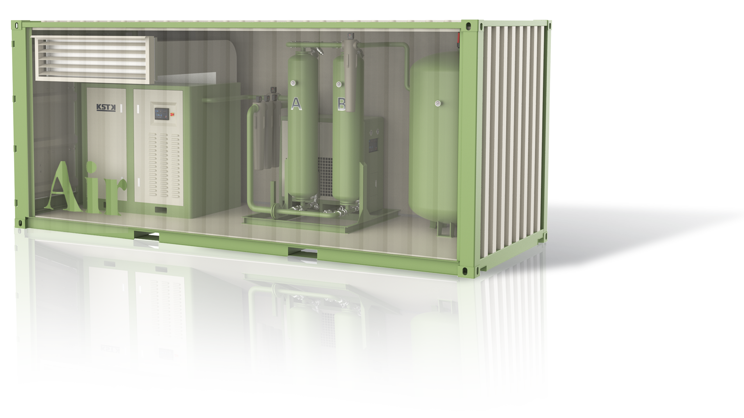 Containerized compressed air station for industrial gas generation.png